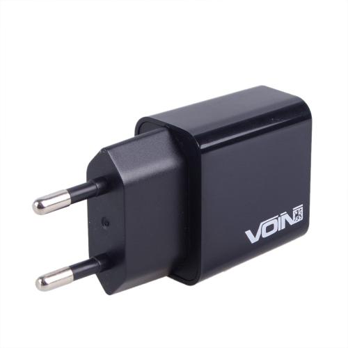    VOIN 28W, 2 USB, QC3.0 (Port 1-5V*3A/9V*2A/12V*1.5A. Port 2-5V2A) (LC-24428 BK)