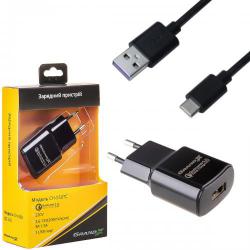   Grand-X Quick Charge Q3.0 + cable USB -> Type C, Cu, 4A, TPE, 1m (CH-550TC)
