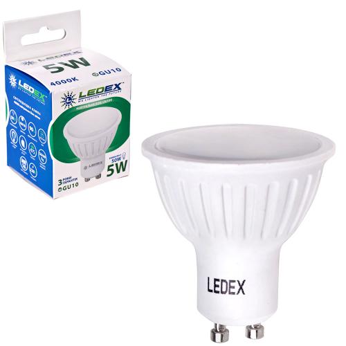 ���������� ����� LEDEX, GU10 5W, 475lm, 120? 4000�, 220V (100242)