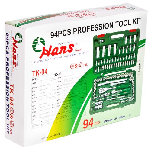 ���������� HANS. ����� ����. ������� 1/4"DR4-14�� � 1/2"DR10-32 ��,94 �����. (TK-94)