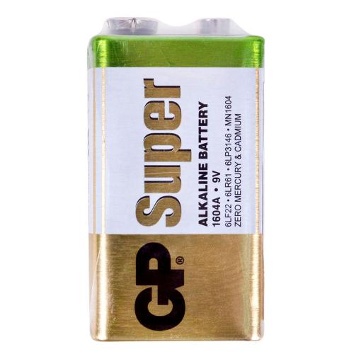 ��������� GP SUPER ALKALINE 9V 1604AEB-5S1 �����, 6LF22