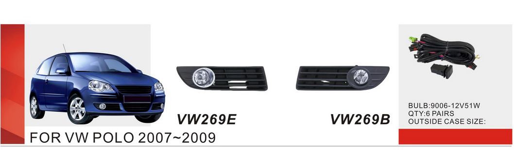 ���� ���. ������ VW Polo 4 2007-09/VW-269E/9006-12V55W/��.��������