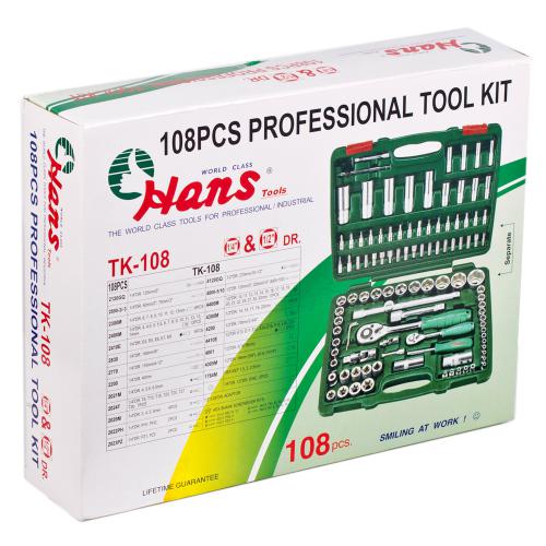 ����� �������� ������� 1/4"DR4-14�� � 1/2"DR10-32 ��,108 ���������, TK-108