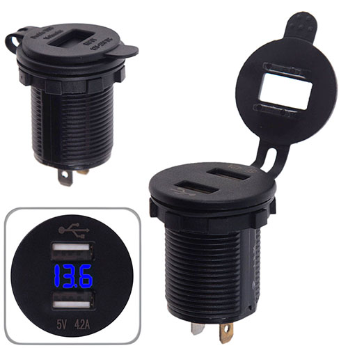 ������������ �������� ������� 2 USB 12-24V ����� � ������ + ���������