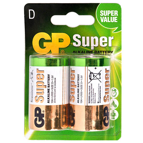 ��������� GP SUPER ALKALINE 1.5V 13A-U2 �����, LR20, D