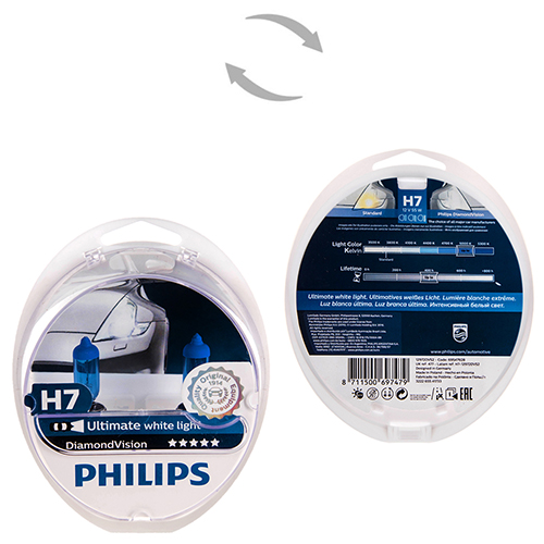 ��������� Philips Diamond Vision H7 12V 55W PX26d 2 �� (12972DVS2)