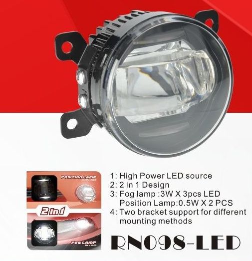 ���� ���. ������ Renault/HD/NS/MB/SZ Cars/RN098-LED/12V9W+1W/FOG+Position/��.��������