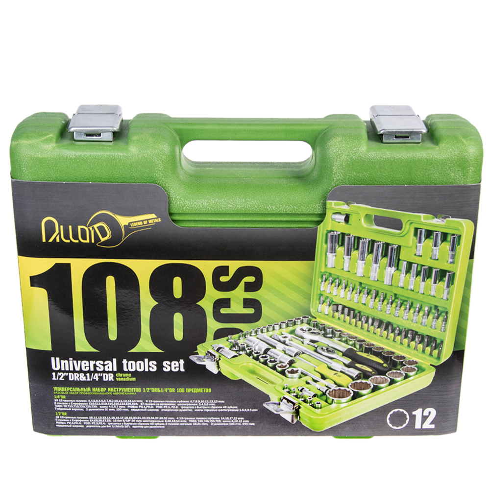 Alloid. ������������� ����� ����������� 1/4" & 1/2", 108 �����. (12 ����.) (��-4108�-12)