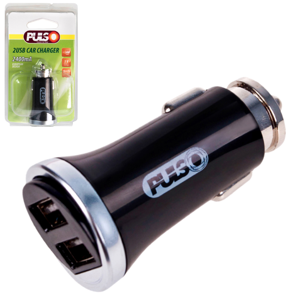������������ �������� ������� PULSO C-2411BK 2USB (12 / 24V - 5V 2,4A)