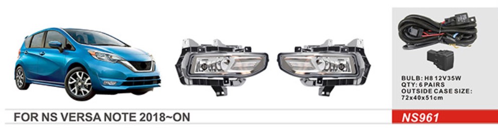 ���� ���.������  Nissan Versa Note 2018-/NS-961/H8-12V35W/e�.��������