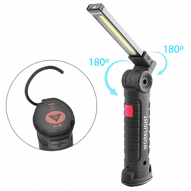˳���� ������ W-52-SMD+COB, �� micro USB, ���������� ����������, ������� 180? + 180?, ������, �����, ��� (W52-SMD+COB)