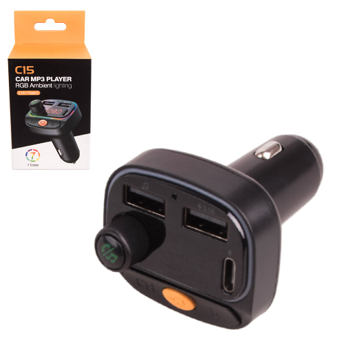 ��������� FM 5�1 �15  12-24v 2USB 5V-3.1A Type C 5V-3.1A TF card BT5.0 RGB-ambient light (�15)