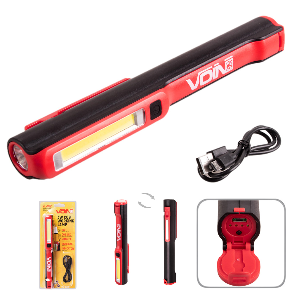 ��������� ����� "VOIN" VL-102, 3W-COB+3W XPE/���1200mAh/������/���. ������