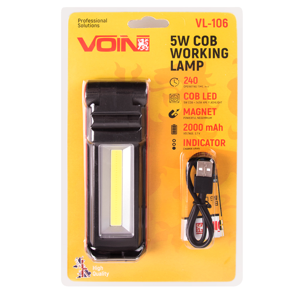 ��������� ����� "VOIN" VL-106, 5W-COB+2 � 3W XPE/Power Bank 2000mAh/������/���. ������