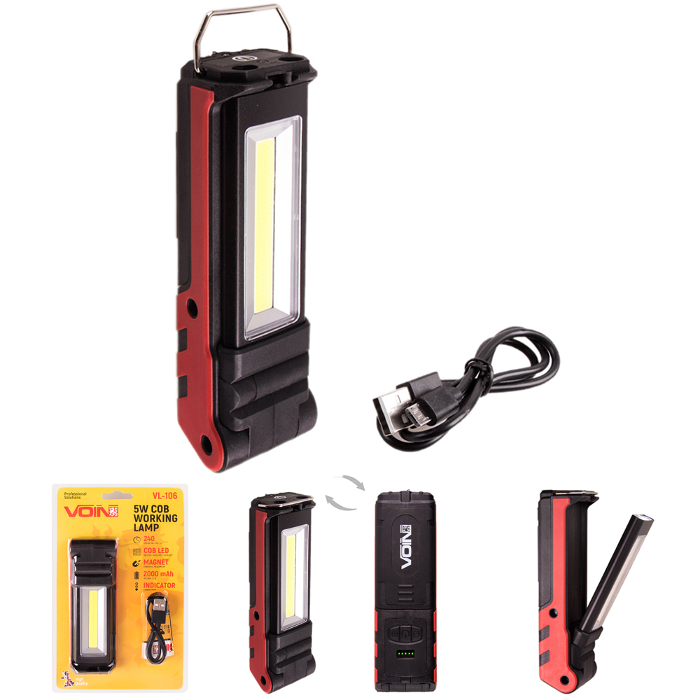 ��������� ����� "VOIN" VL-106, 5W-COB+2 � 3W XPE/Power Bank 2000mAh/������/���. ������