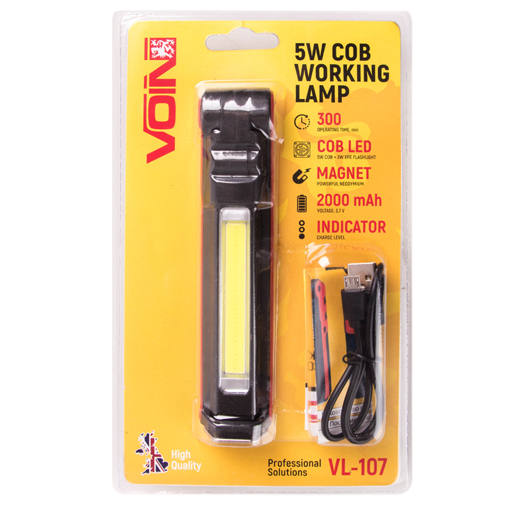 ��������� ����� "VOIN" VL-107, 5W-COB+3W XPE/��� 2000mAh/������/���. ������
