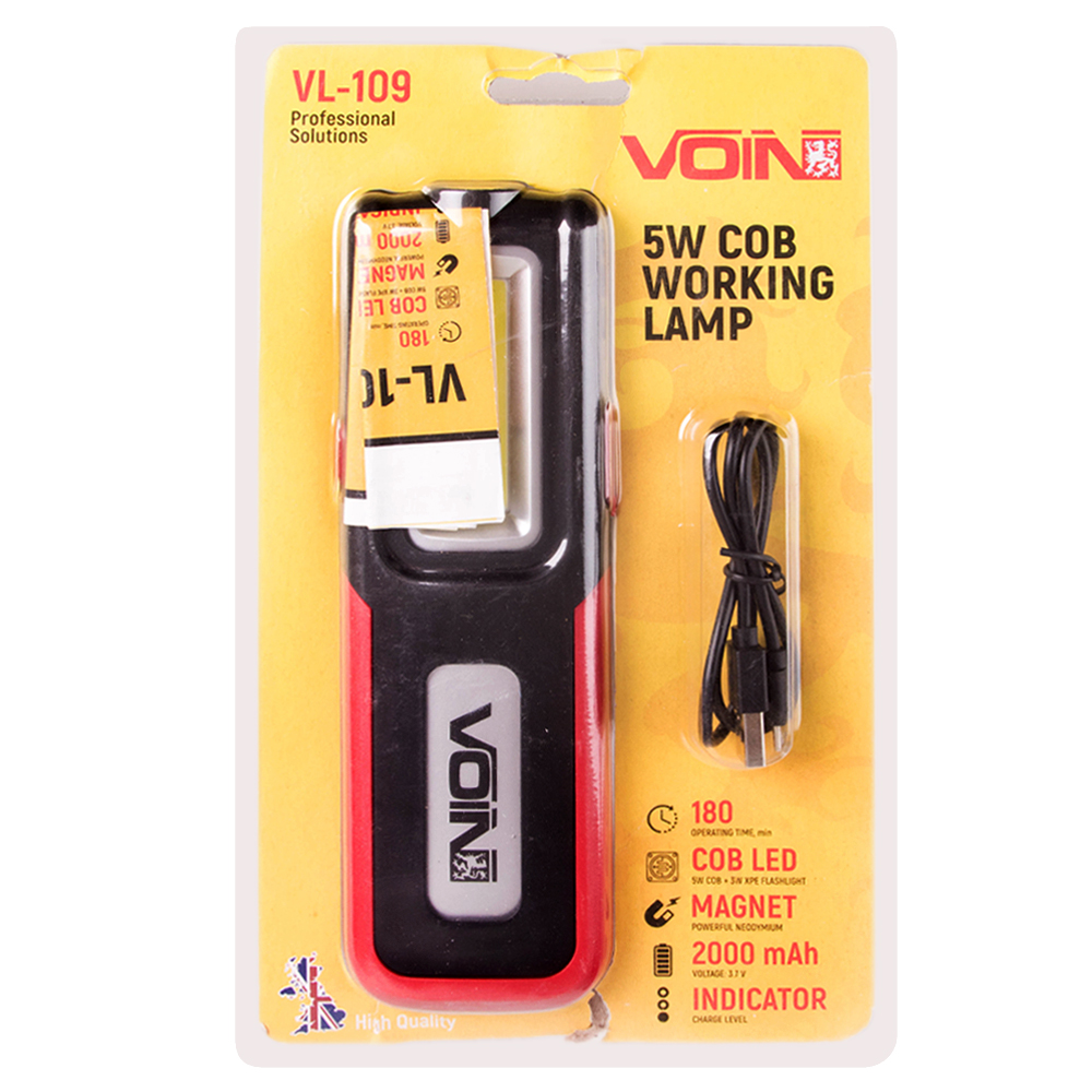 ��������� ����� "VOIN" VL-109, 5W-COB+3W XPE/Power Bank 2000mAh/������/���. ������