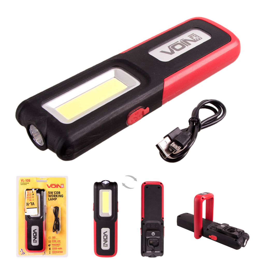 ��������� ����� "VOIN" VL-109, 5W-COB+3W XPE/Power Bank 2000mAh/������/���. ������