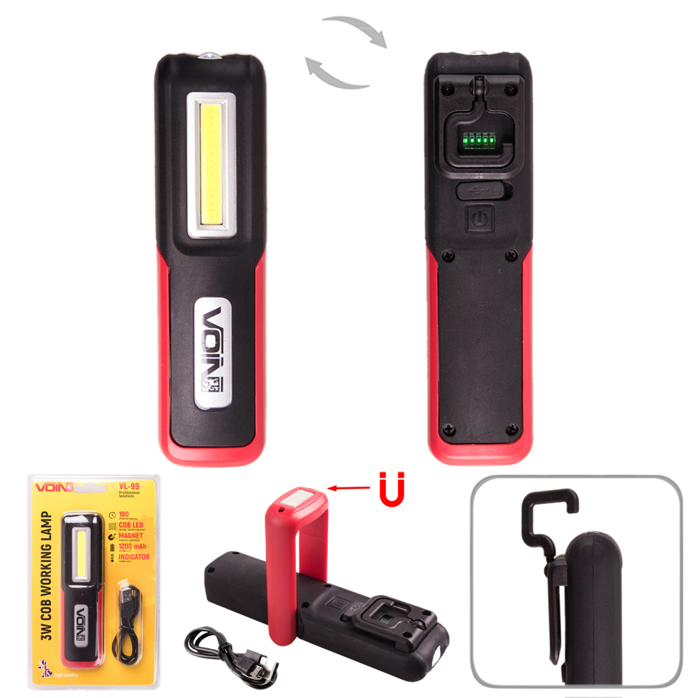 ��������� ����� "VOIN" VL- 99, 3W-COB+3W XPE/���1200mAh/������/���. ������