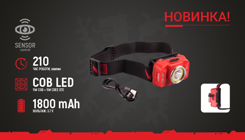 ˳���� �������� VOIN VL-146, 5W-COB+(W/R)+5W XPE/���1800mAh/���. ������/������