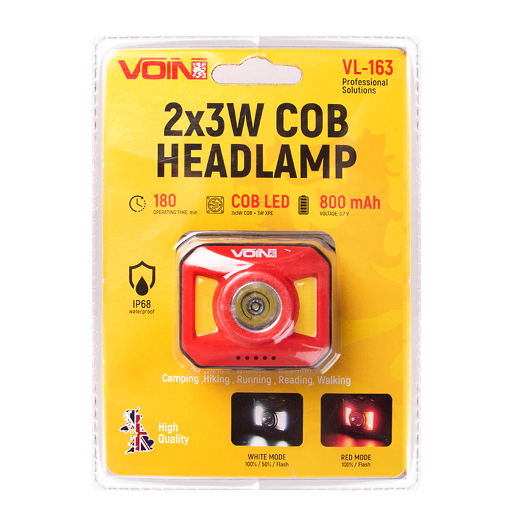 ˳���� �������� VOIN VL-163, 2 x 3W-COB (W/R)+3W XPE/���800mAh/���. ������