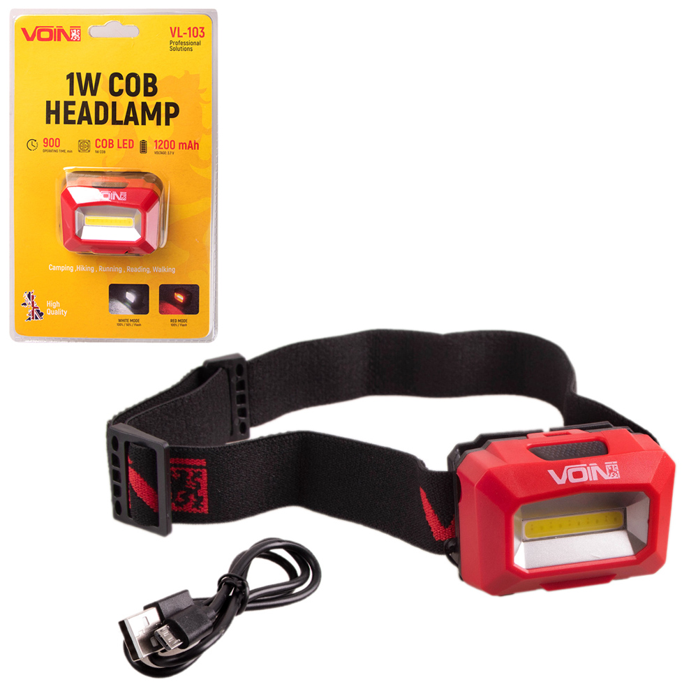 ˳���� �������� VOIN VL-103, 1W-COB (W/R)/���1200mAh/���. ������