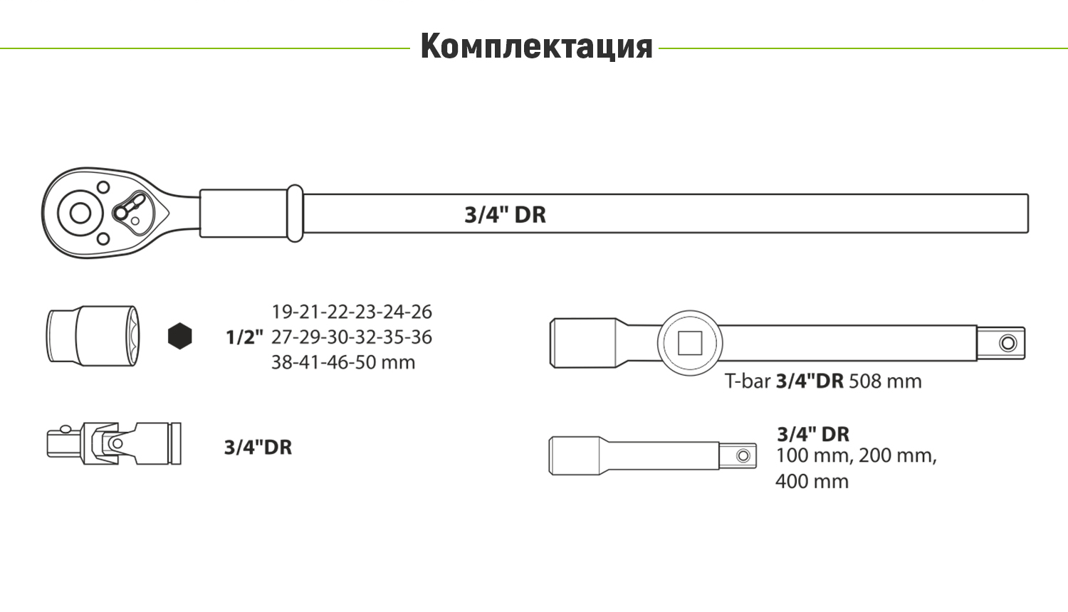 Alloid. ����� ������� 3/4", 23 �����. 19-50 ��. (��-6023�)