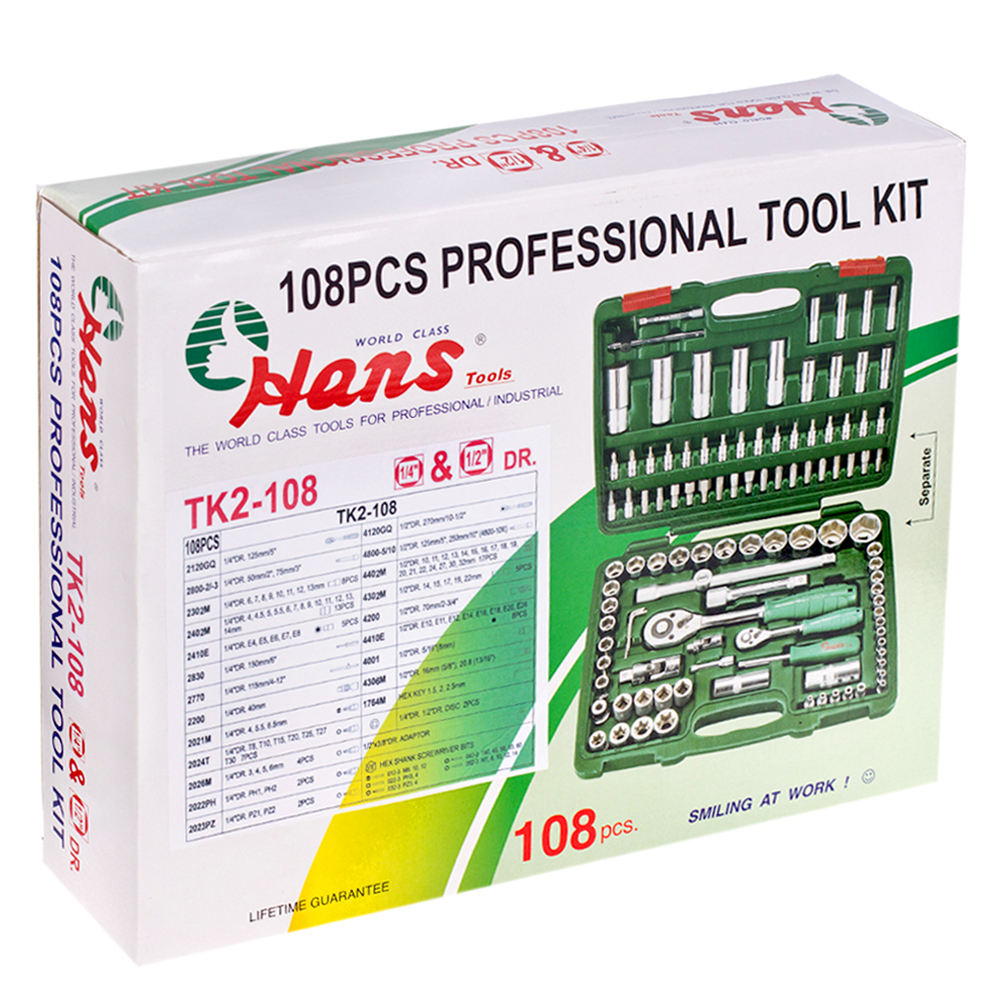 HANS. ����� ����. ������� 1/4"DR4-14�� � 1/2"DR10-32 ��,108 �����.(12 ����.)