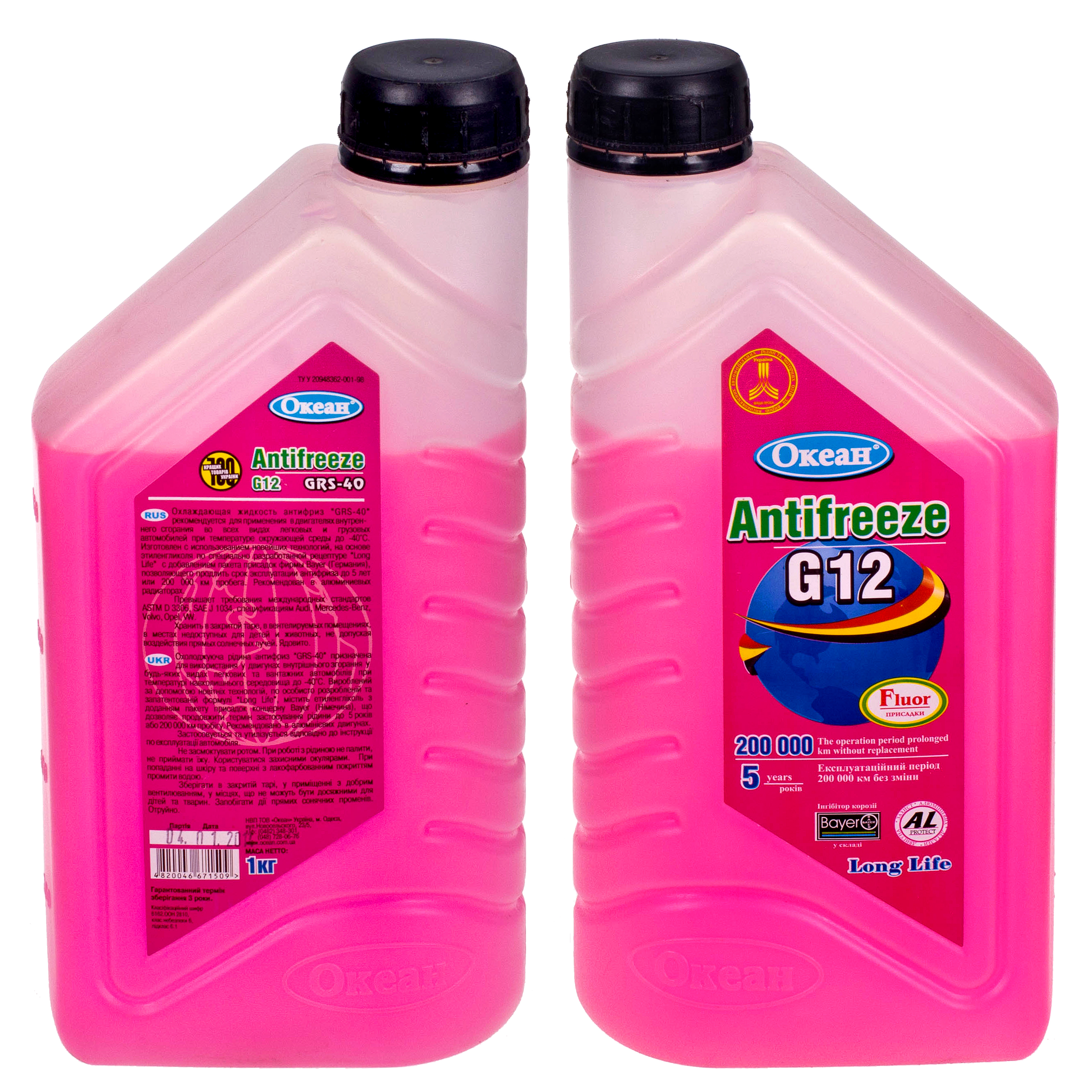 ANTI-FREEZE GRS-40 G12 RED (���.1�) �������� (1509)