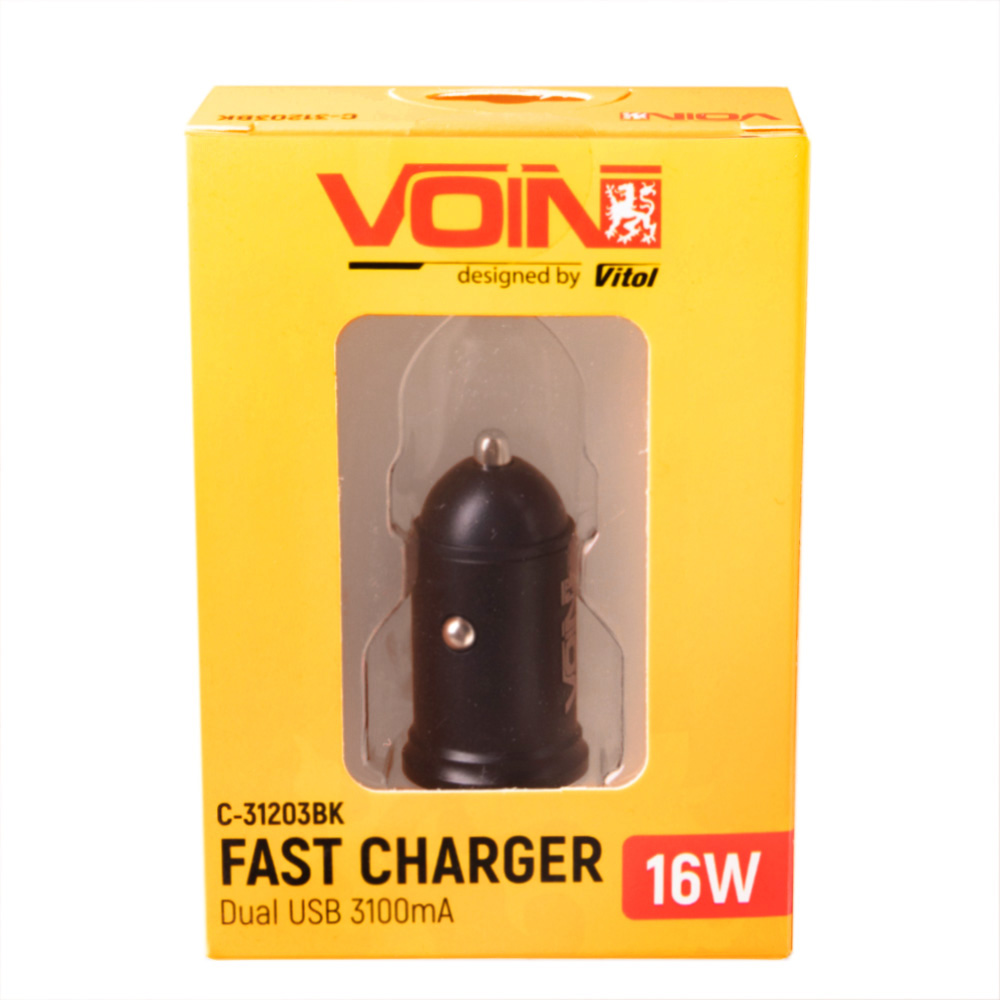 ������������ �������� ������� VOIN C-31203BK, 2USB (12/24V - 5V 3,1A)