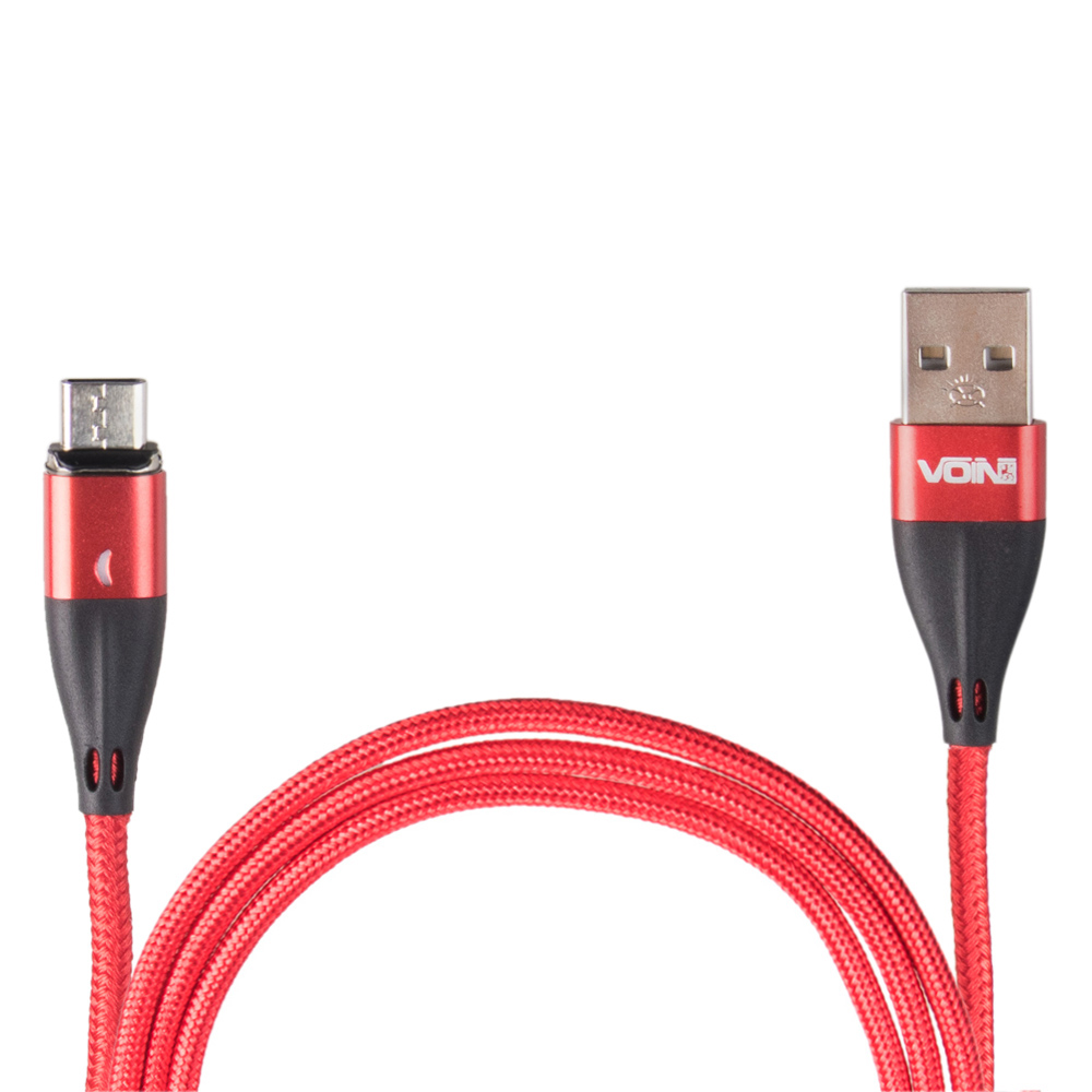 ������ ��������� VOIN USB - Micro USB 3�, 1m, red (������ ������� / �������� �����)