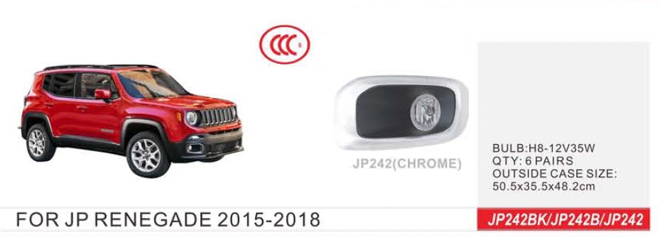 ���� ���. ������ JEEP Renegade 2015-18/JP-242/H8-12V35W/Chrome
