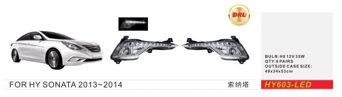 ���� ���. ������ Hyundai Sonata/2012-14/K.R TYPE/HY-603L/H8-12V35W+LED-4W/FOG+DRL