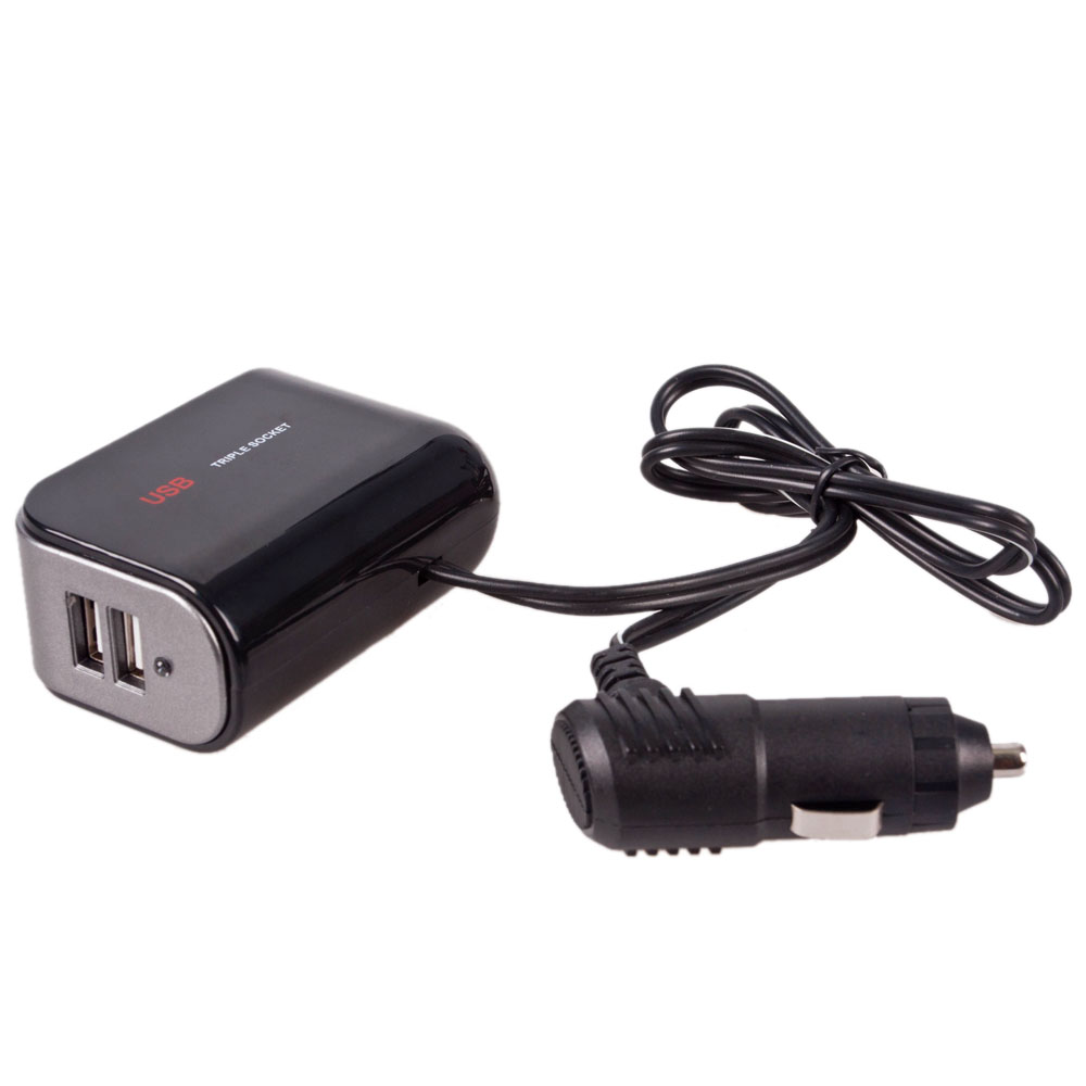 ���������� ����������� VOIN 2 ������ +2USB 2100mA 12/24V SC-2069