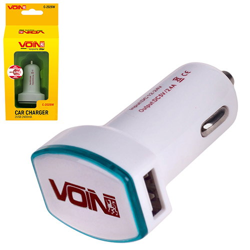 ������������ �������� ������� VOIN C-2026W 2USB (12 / 24V - 5V 2,4A)