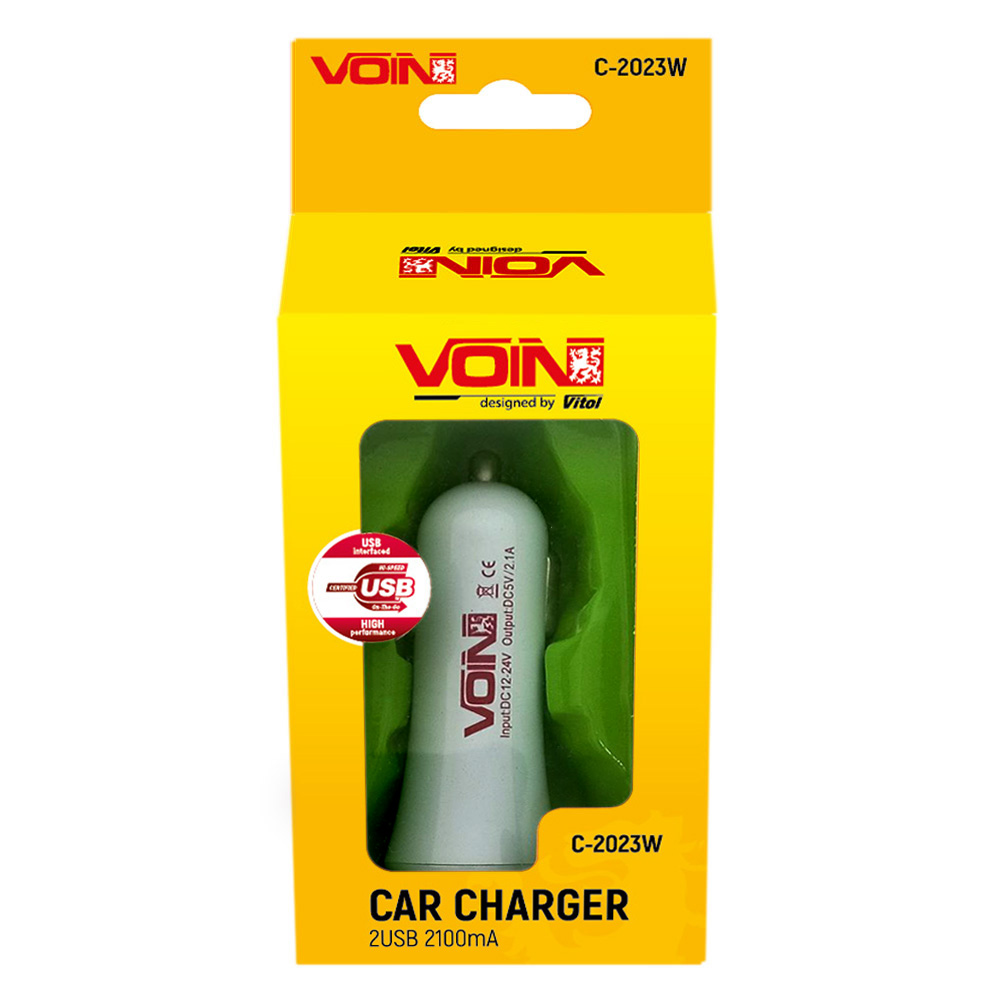 ������������ �������� ������� VOIN C-2023W 2USB (12 / 24V - 5V 2,1A)