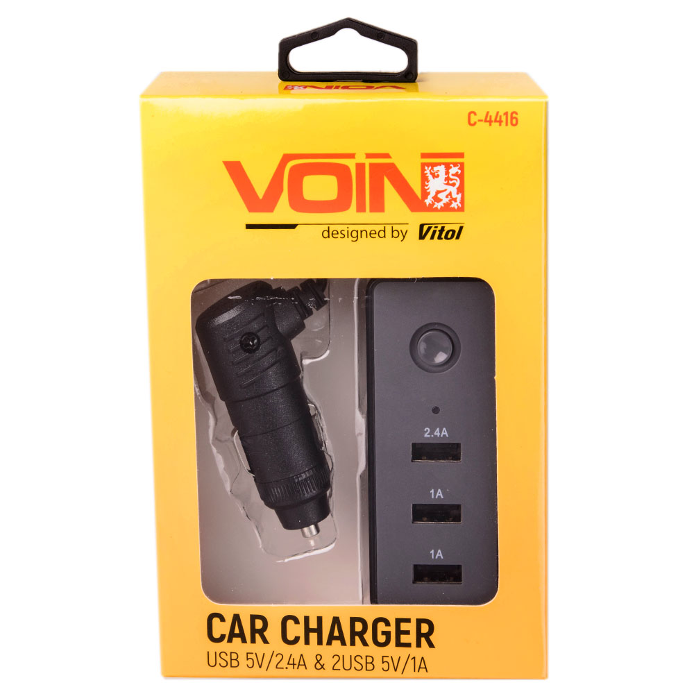 ������������ �������� ������� VOIN C-4416 3USB (12 / 24V - 5V 2,4� + 2�1�) ��� 1�