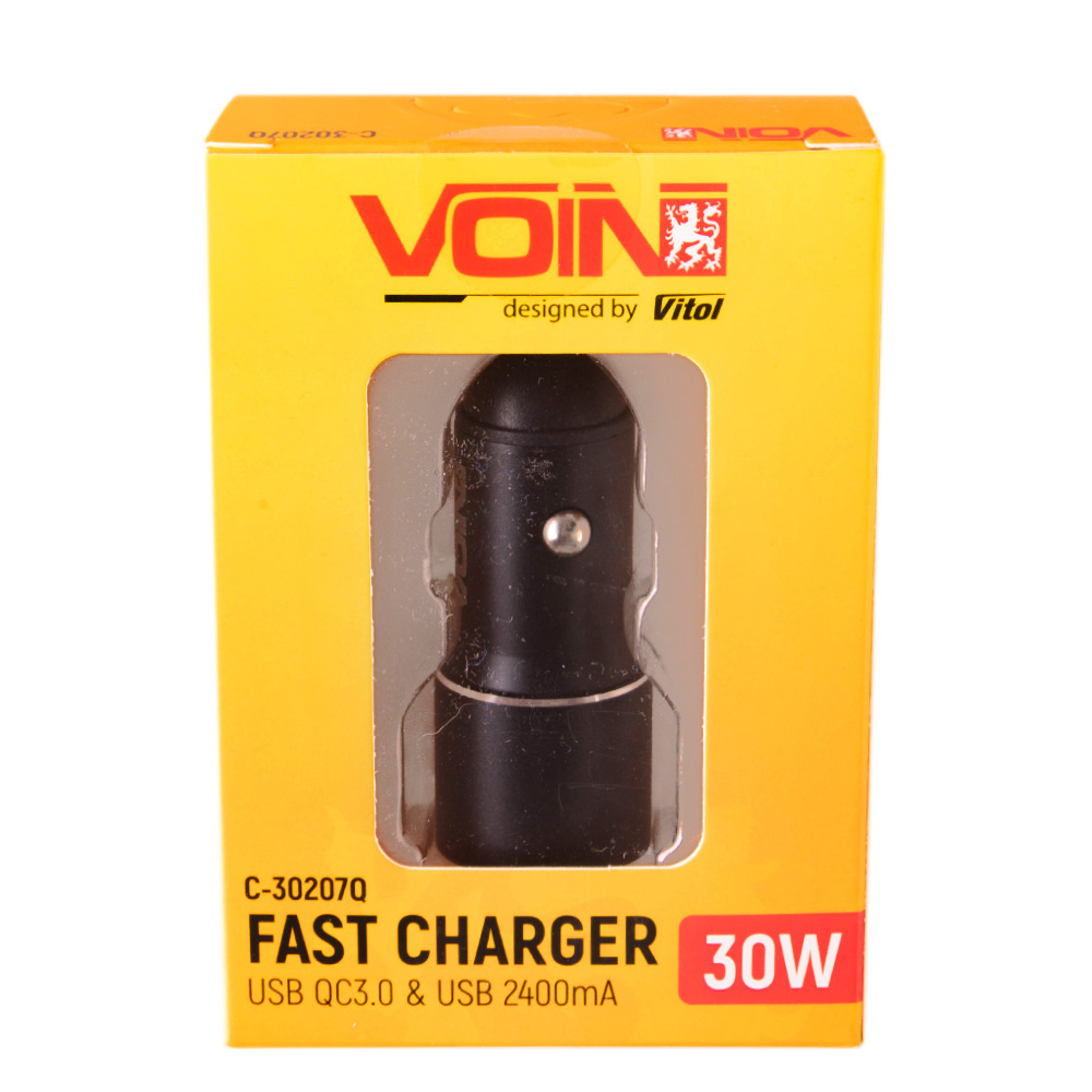 ������������ �������� ������� VOIN C-30207Q, 2USB QC3.0 (12/24V - Port 1-5V*3A/9V*2A Port 2-5V*2.4A)