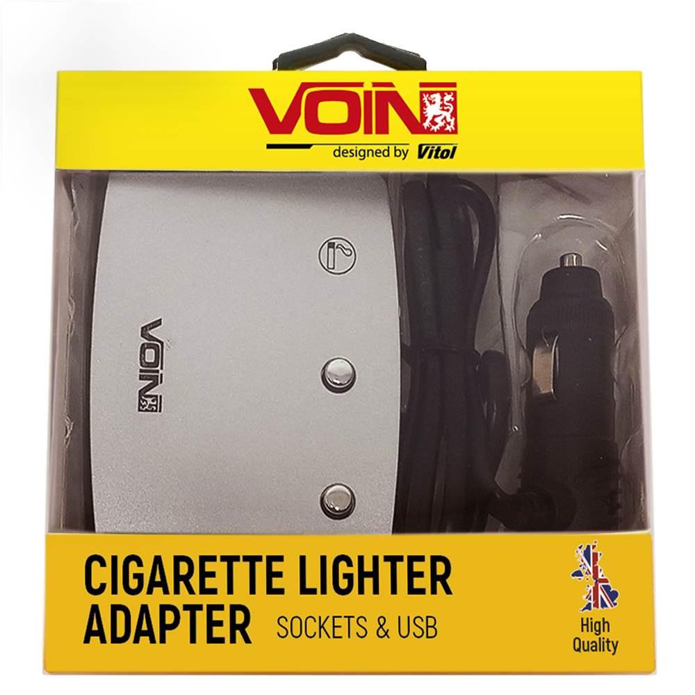 ������������ (����������) ����������� VOIN 3 ������ + 1USB 2400 mA 12/24V SC-3005 ���