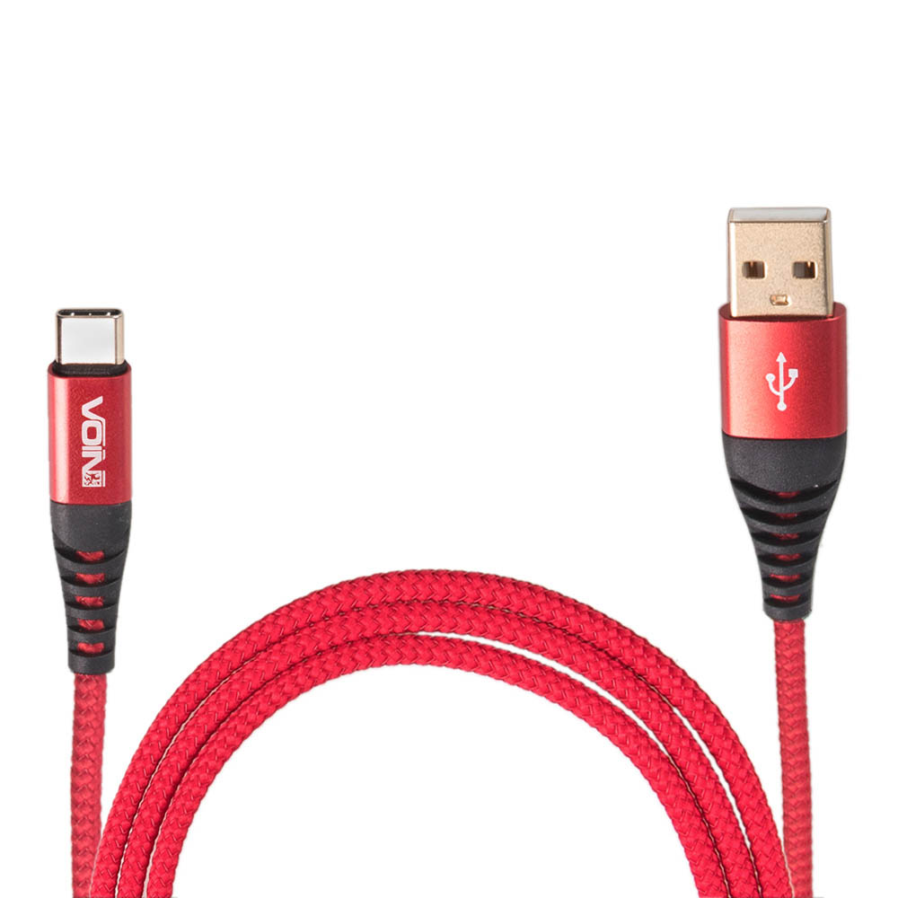 ������ VOIN CC-4202C RD USB - Type C 3�, 2m, red (������ �������/�������� �����)