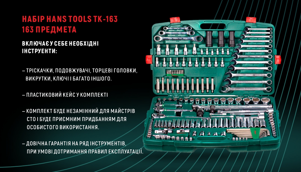����� ����������� 163 �������� 1/4", 3/8",1/2" HANS (6 ���.)