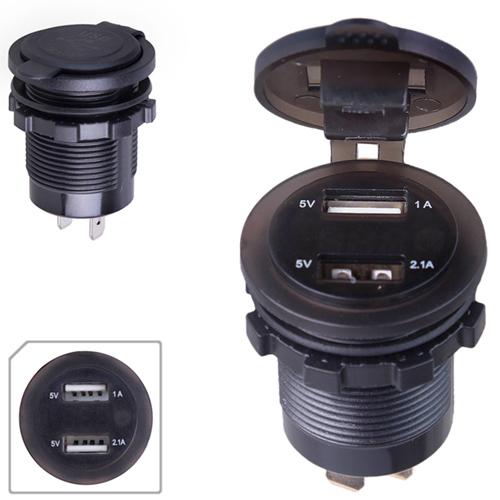 ������������ �������� ������� 2 USB 12-24V ����� � ������ + ���������