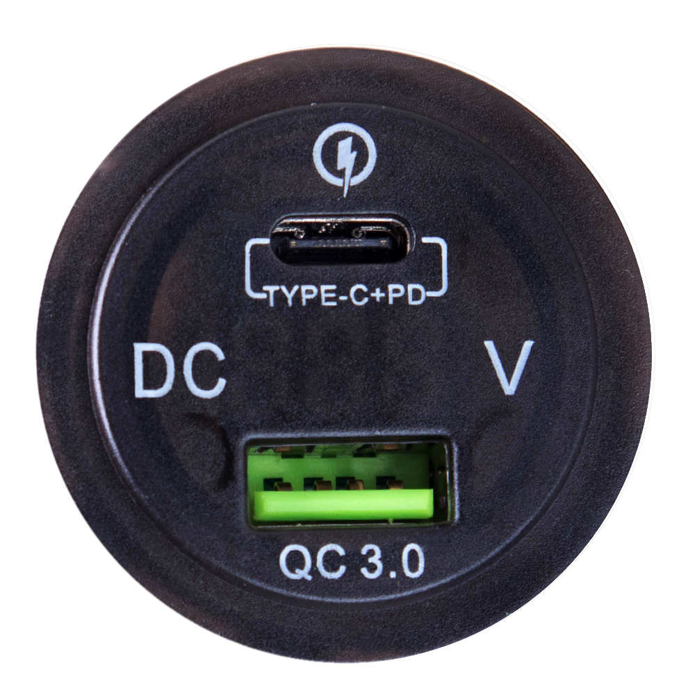 ������������ �������� �������  USB 5-12V3.0A + TYPE-C+PD 12-24V ����� � ������ + ���������
