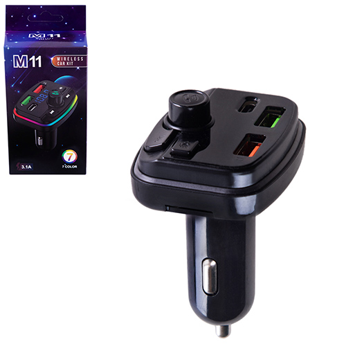��������� FM 5�1 M11 12-24v 2USB 5V-3.1A Type C 5V-3.1A TF card BT5.0 RGB-ambient light