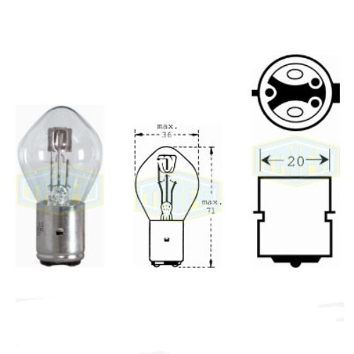 ����� �����������  ��� ���� Sym. 12V 45/40W BA 20d (00528)