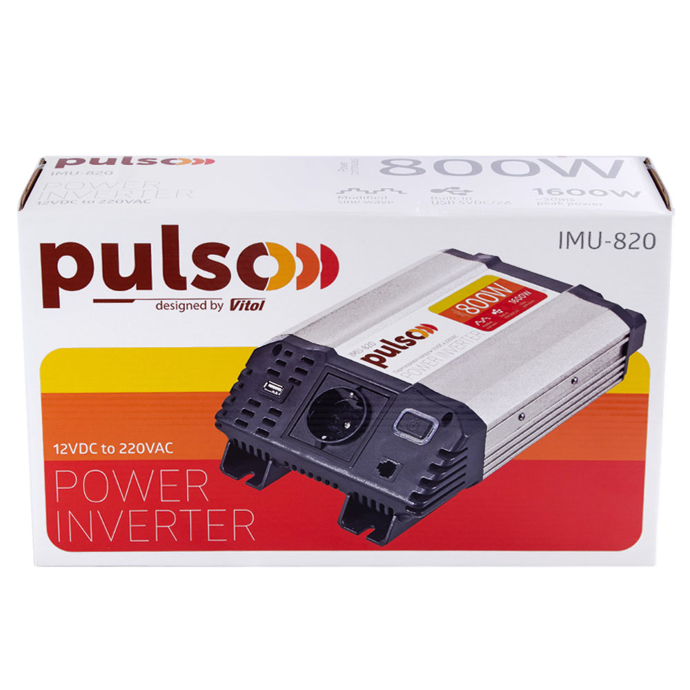 ������������ ������� PULSO/IMU-820/12V-220V/800W/USB-5VDC2.0A/���.�����/�����