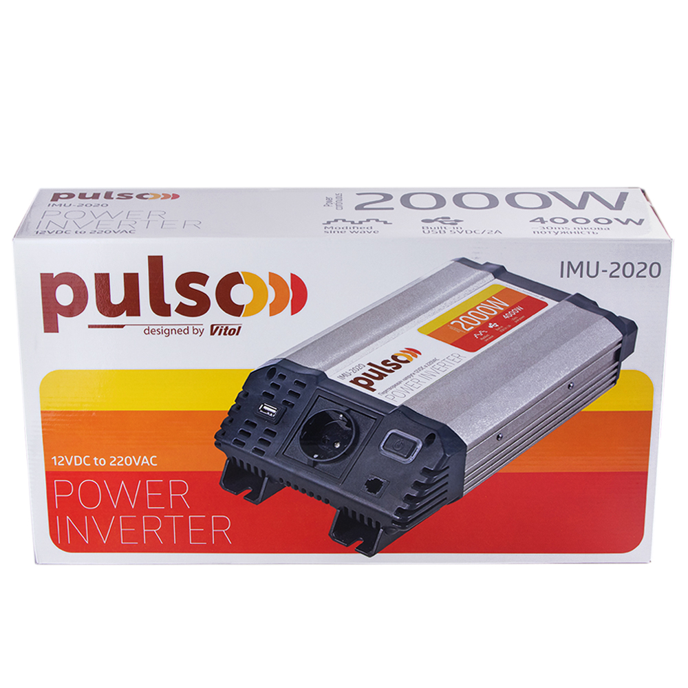 ������������ ������� PULSO/IMU-2020/12V-220V/2000W/USB-5VDC2.0A/���.�����/�����