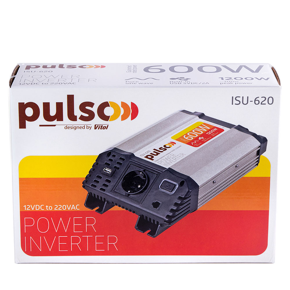 ������������ ������� PULSO/ISU- 620/12V-220V/600W/USB-5VDC2.0A/���.�����/�����