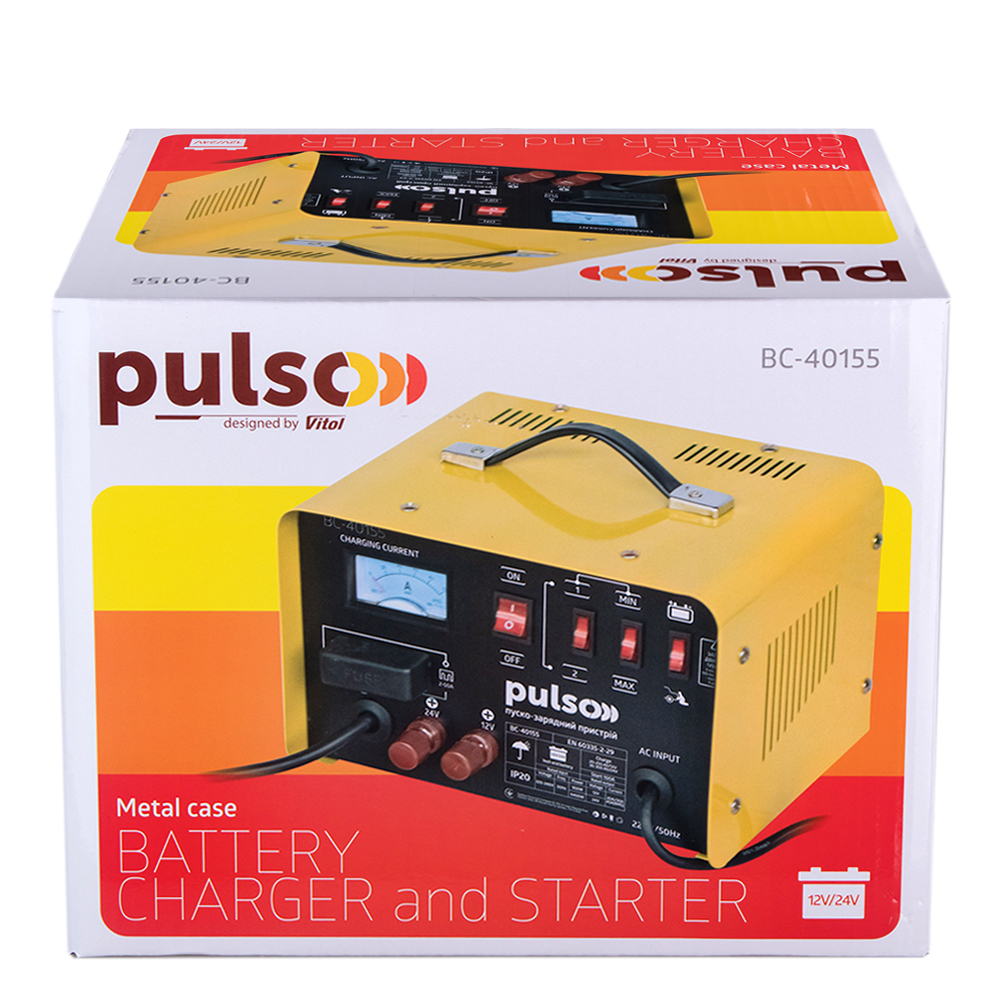 �����-�������� ������� PULSO BC-40155 12&24V/45A/Start-100A/20-300AHR/�����. �����.