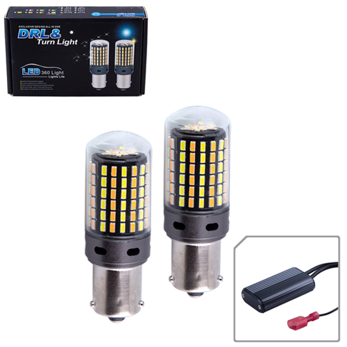 ����� DRL � �������� "�������" 2�1/S25/120 SMD-3014/5000K&3000K/12V
